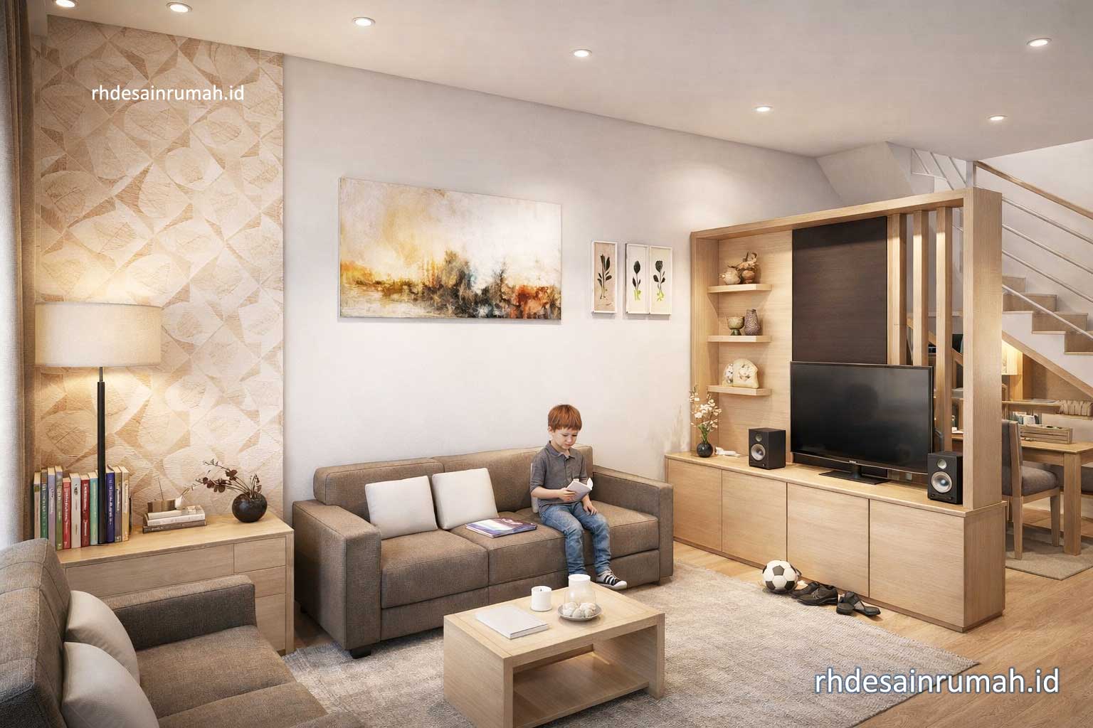 desain ruang tamu rumah modern 7x12