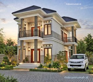 Read more about the article Desain Rumah 2 Lantai dengan Pilar Megah