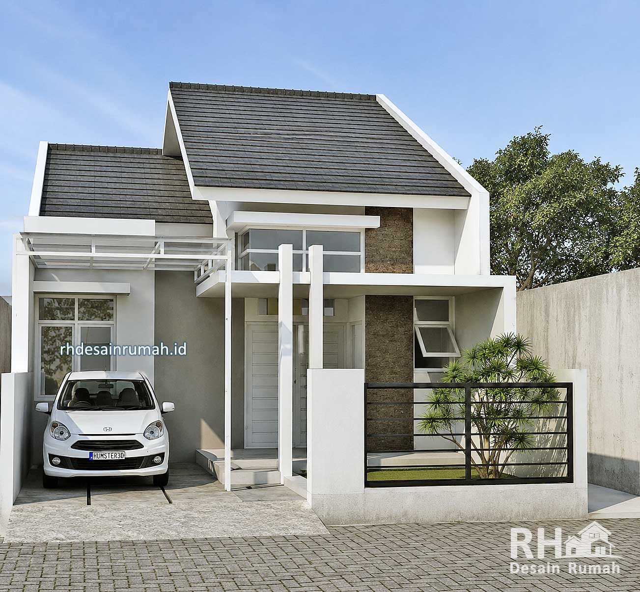desain kanopi carport besi hollow rumah minimalis