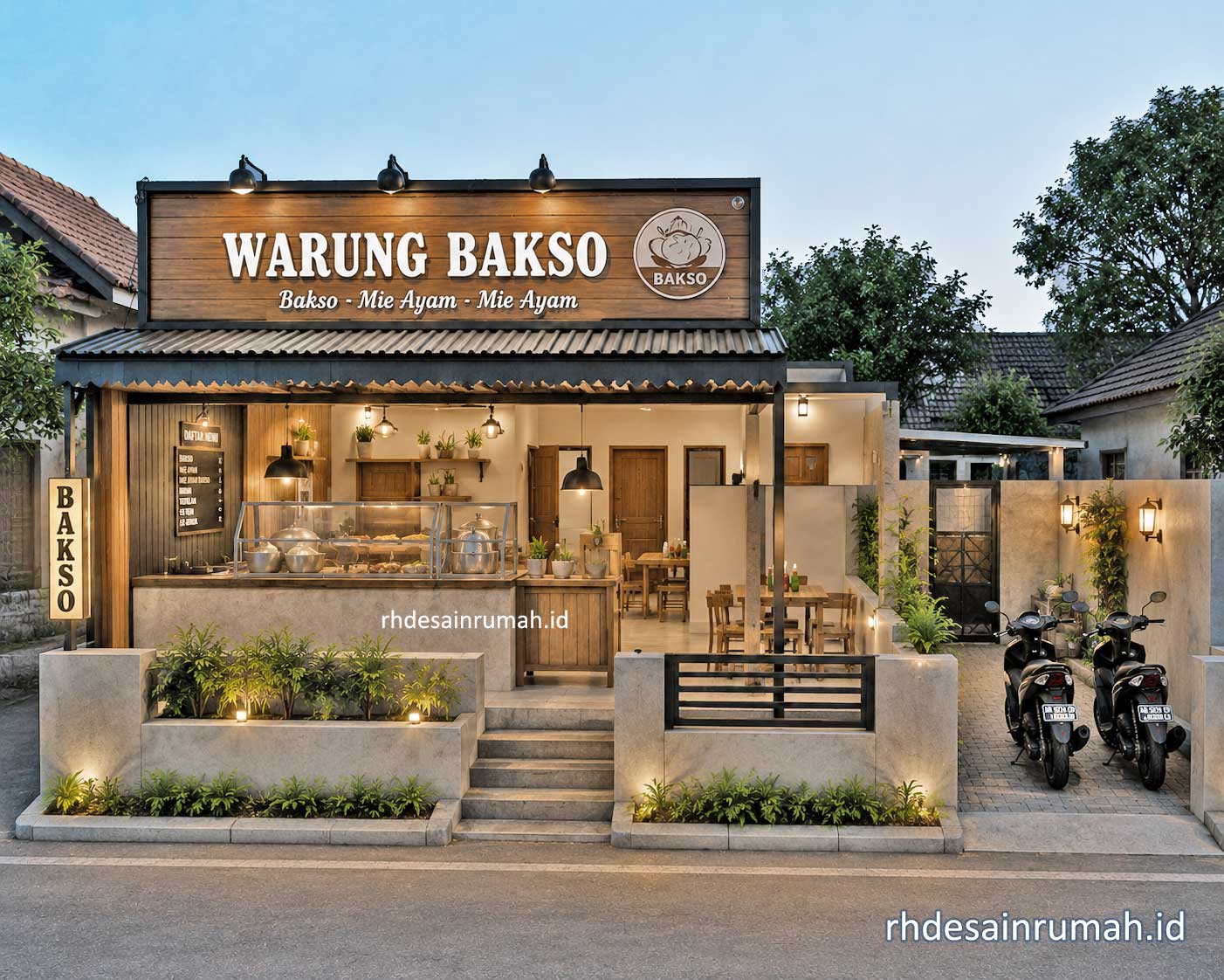 desain warung bakso minimalis