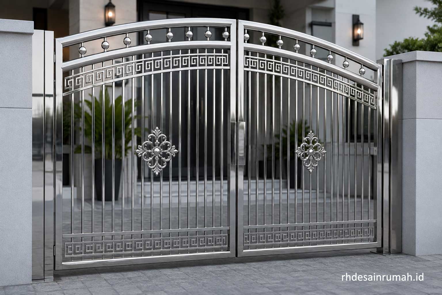 pintu pagar rumah bahan stainless steel